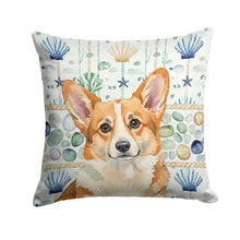 Load image into Gallery viewer, Corgi Coastal Sea Glass Throw Pillow