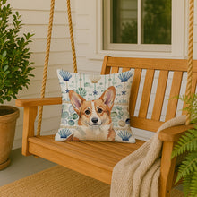 Load image into Gallery viewer, Corgi Coastal Sea Glass Throw Pillow