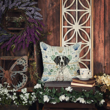 Load image into Gallery viewer, Black and White Pointer Coastal Sea Glass Throw Pillow