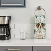 Load image into Gallery viewer, Liver and White Pointer Coastal Sea Glass Kitchen Towel