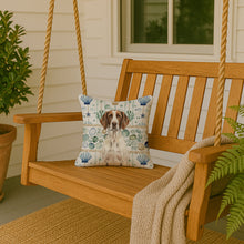 Load image into Gallery viewer, Liver and White Pointer Coastal Sea Glass Throw Pillow