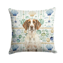 Load image into Gallery viewer, Liver and White Pointer Coastal Sea Glass Throw Pillow