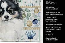 Load image into Gallery viewer, Black and White Pomeranian Coastal Sea Glass Kitchen Towel