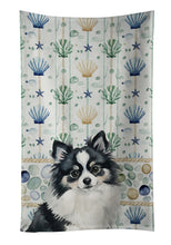 Load image into Gallery viewer, Black and White Pomeranian Coastal Sea Glass Kitchen Towel