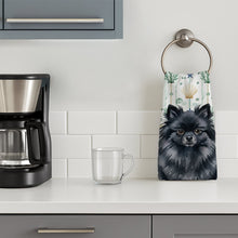 Load image into Gallery viewer, Black Pomeranian Coastal Sea Glass Kitchen Towel