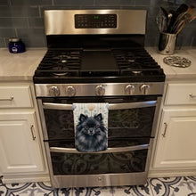 Load image into Gallery viewer, Black Pomeranian Coastal Sea Glass Kitchen Towel