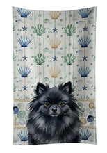 Load image into Gallery viewer, Black Pomeranian Coastal Sea Glass Kitchen Towel