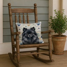 Load image into Gallery viewer, Black Pomeranian Coastal Sea Glass Throw Pillow