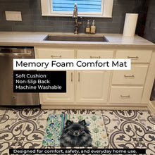 Load image into Gallery viewer, Black Pomeranian Coastal Sea Glass Memory Foam Kitchen Mat