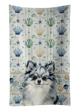 Load image into Gallery viewer, Blue Merle Pomeranian Coastal Sea Glass Kitchen Towel