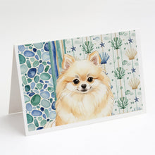 Load image into Gallery viewer, Cream Pomeranian Coastal Sea Glass Greeting Cards Pack of 8