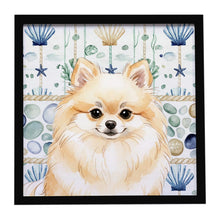 Load image into Gallery viewer, Cream Pomeranian Coastal Sea Glass Framed Metal Print