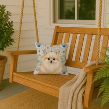 Load image into Gallery viewer, Cream Pomeranian Coastal Sea Glass Throw Pillow