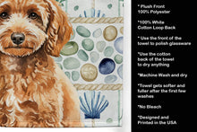 Load image into Gallery viewer, Miniature Apricot Poodle Coastal Sea Glass Kitchen Towel