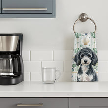 Load image into Gallery viewer, Miniature Parti Poodle Coastal Sea Glass Kitchen Towel