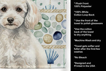 Load image into Gallery viewer, Miniature White Poodle Coastal Sea Glass Kitchen Towel