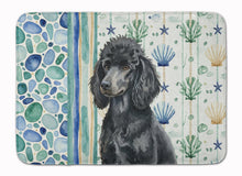 Load image into Gallery viewer, Standard Black Poodle Coastal Sea Glass Memory Foam Kitchen Mat