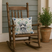 Load image into Gallery viewer, Standard Silver Poodle Coastal Sea Glass Throw Pillow