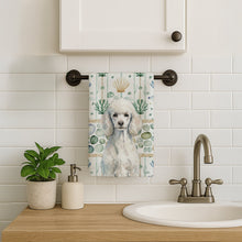 Load image into Gallery viewer, Standard White Poodle Coastal Sea Glass Kitchen Towel