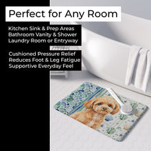 Load image into Gallery viewer, Toy Apricot Poodle Coastal Sea Glass Memory Foam Kitchen Mat