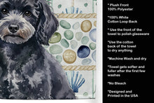 Load image into Gallery viewer, Toy Black Poodle Coastal Sea Glass Kitchen Towel