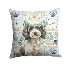 Load image into Gallery viewer, Toy Parti Poodle Coastal Sea Glass Throw Pillow