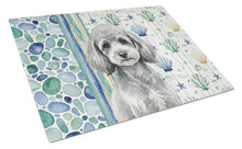 Load image into Gallery viewer, Toy Silver Poodle Coastal Sea Glass Glass Cutting Board