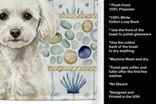 Load image into Gallery viewer, Toy White Poodle Coastal Sea Glass Kitchen Towel