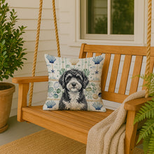 Load image into Gallery viewer, Portuguese Water Dog Coastal Sea Glass Throw Pillow