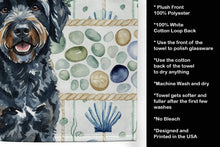 Load image into Gallery viewer, Black Portuguese Water Dog Coastal Sea Glass Kitchen Towel