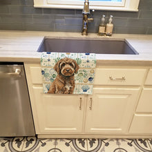 Load image into Gallery viewer, Brown Portuguese Water Dog Coastal Sea Glass Kitchen Towel