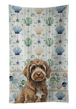 Load image into Gallery viewer, Brown Portuguese Water Dog Coastal Sea Glass Kitchen Towel