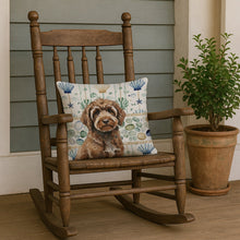 Load image into Gallery viewer, Brown Portuguese Water Dog Coastal Sea Glass Throw Pillow
