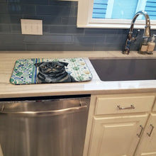 Load image into Gallery viewer, Black Pug Coastal Sea Glass Dish Drying Mat