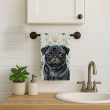 Load image into Gallery viewer, Black Pug Coastal Sea Glass Kitchen Towel