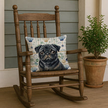 Load image into Gallery viewer, Black Pug Coastal Sea Glass Throw Pillow