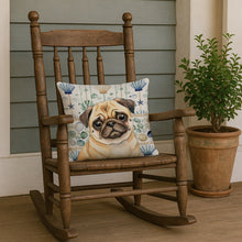 Load image into Gallery viewer, Fawn Pug Coastal Sea Glass Throw Pillow