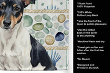 Load image into Gallery viewer, Black and White Rat Terrier Coastal Sea Glass Kitchen Towel