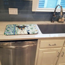 Load image into Gallery viewer, Tricolor Rat Terrier Coastal Sea Glass Dish Drying Mat