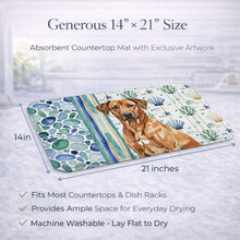 Load image into Gallery viewer, Rhodesian Ridgeback Coastal Sea Glass Dish Drying Mat