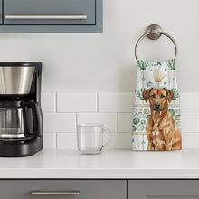 Load image into Gallery viewer, Rhodesian Ridgeback Coastal Sea Glass Kitchen Towel