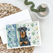 Load image into Gallery viewer, Rottweiler Coastal Sea Glass Greeting Cards Pack of 8