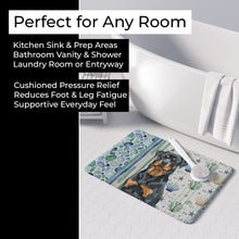 Load image into Gallery viewer, Rottweiler Coastal Sea Glass Memory Foam Kitchen Mat