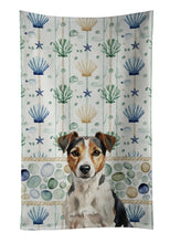 Load image into Gallery viewer, Tricolor Russell Terrier Coastal Sea Glass Kitchen Towel
