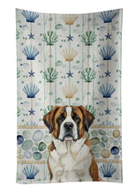 Load image into Gallery viewer, Brindle and White Saint Bernard Coastal Sea Glass Kitchen Towel