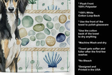 Load image into Gallery viewer, Black and Tan Saluki Coastal Sea Glass Kitchen Towel