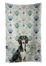 Load image into Gallery viewer, Black and Tan Saluki Coastal Sea Glass Kitchen Towel