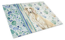 Load image into Gallery viewer, Cream Saluki Coastal Sea Glass Glass Cutting Board