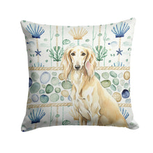 Load image into Gallery viewer, Cream Saluki Coastal Sea Glass Throw Pillow