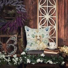 Load image into Gallery viewer, Cream Saluki Coastal Sea Glass Throw Pillow